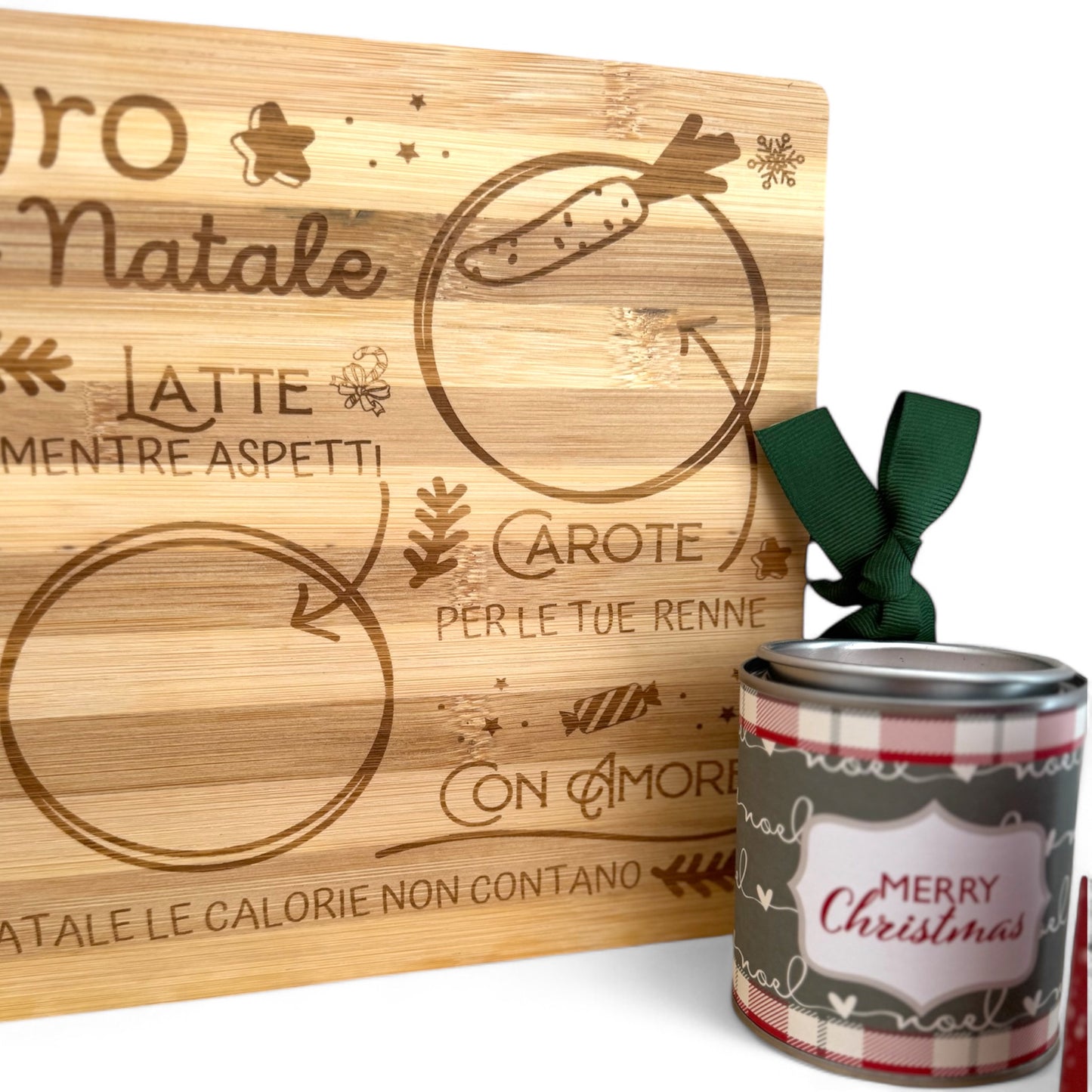 Vassoio in legno personalizzato per Babbo Natale