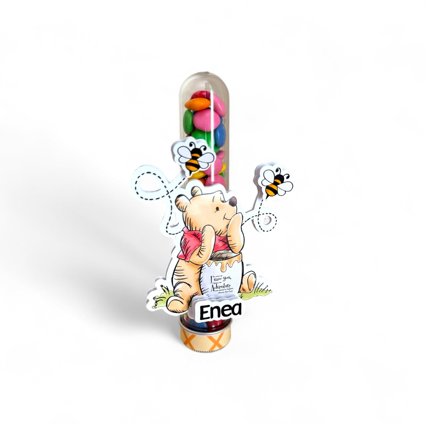 Tubo 3D con Smarties a Tema