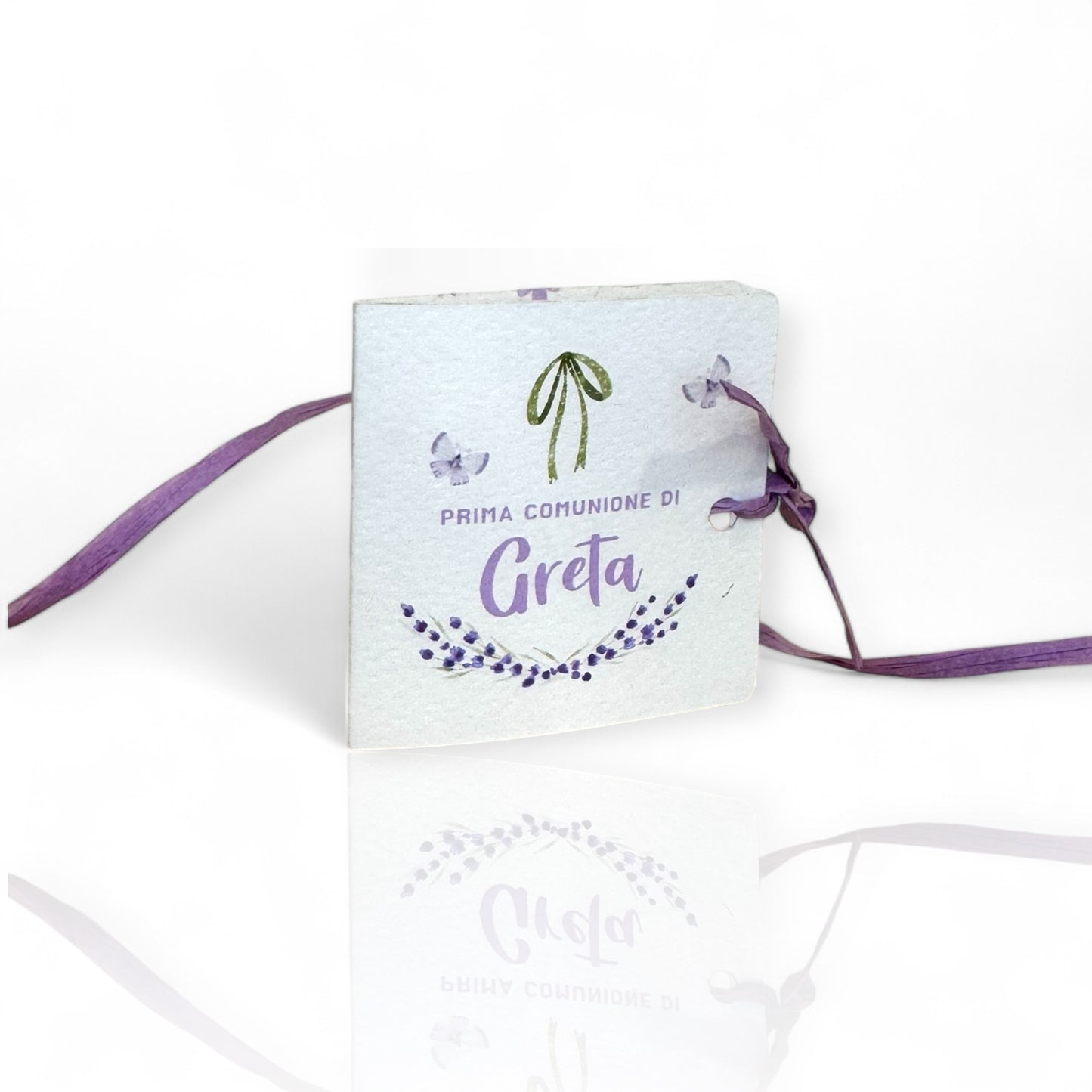 Segnaposto a libro con cioccolatino