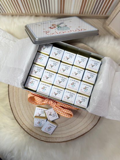 Scatola in latta personalizzata con cioccolatini