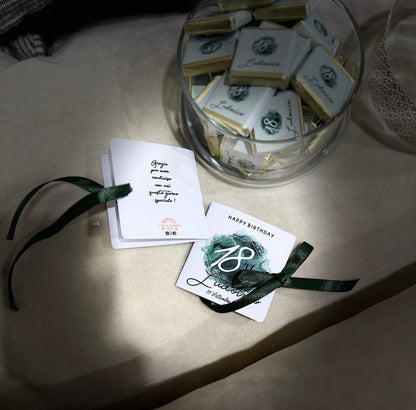 Segnaposto a libro con cioccolatino