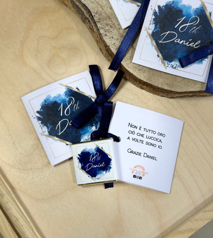 Segnaposto a libro con cioccolatino