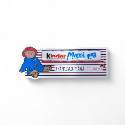 Cartoncino sagomato “PADDINGTON BEAR” con Kinder Maxi