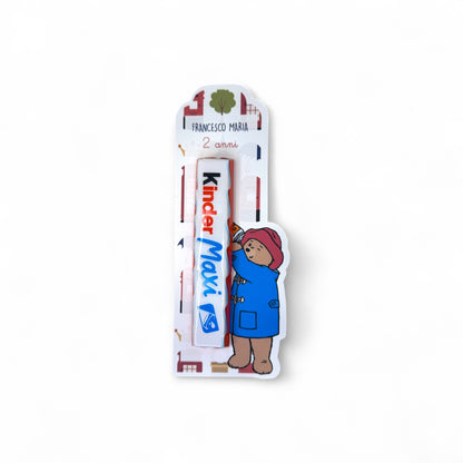 Cartoncino sagomato “PADDINGTON BEAR” con Kinder Maxi